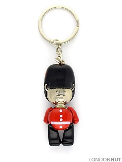 Metal Royal Guard Teddy Bear Keyring