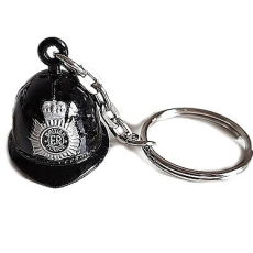 London Souvenir Metal Policeman's Helmet Keyring