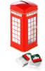 Telephone Box Tin Money Box with Teabags