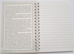 London spring-bound note book with lined paper