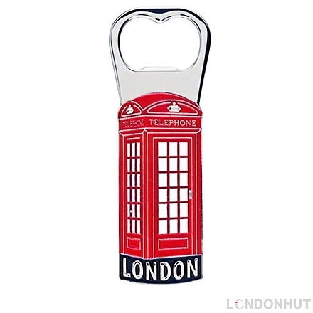 Metal Telephone Box Bottle Opener Magnet