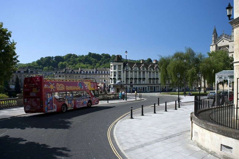 A Tour Bus in Bath, UK