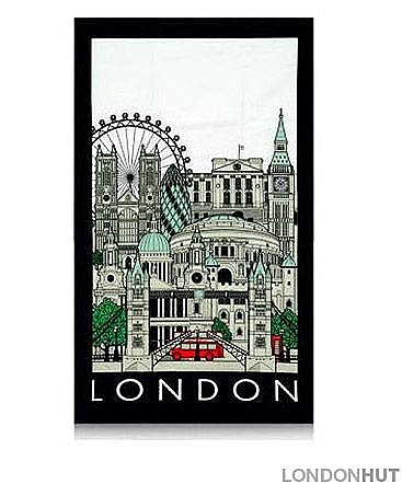 london cityscape souvenir tea towel