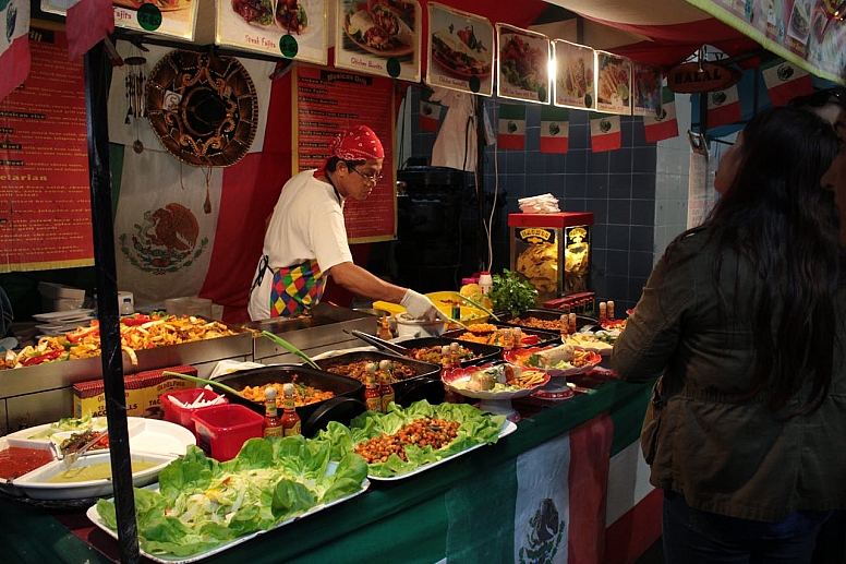 mexican street food market stall in london